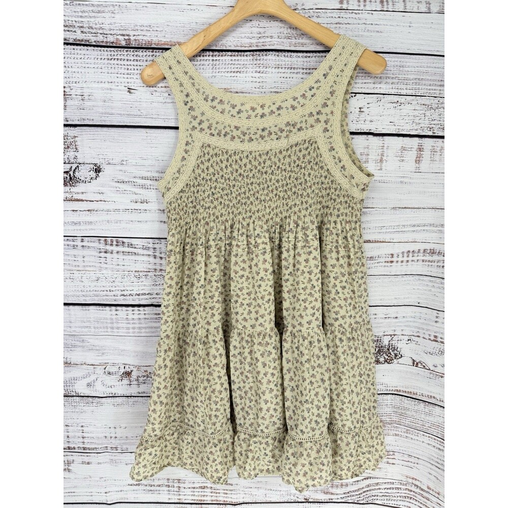 Lucky Brand Cream Floral Tiered Mini Dress - Picture 5 of 6
